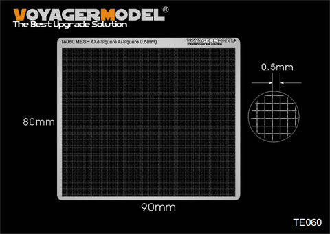 Voyager Model TE060 Mesh, Square A (0.5 mm mesh size) (General-purpose)