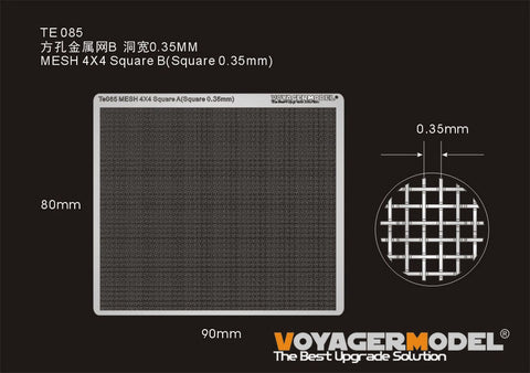 Voyager Model TE085 Mesh 4x4 Square B (0.35 mm)