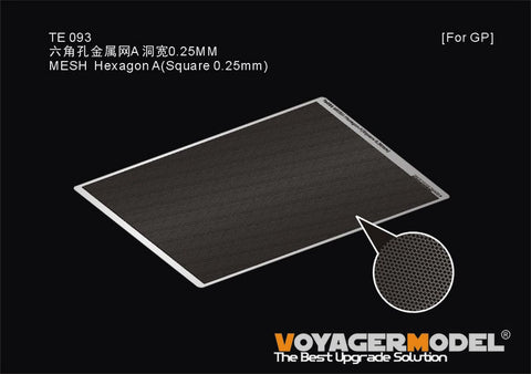 Voyager Model TE093 Mesh Hexagon A (0.25mm Square) (For All Kits)
