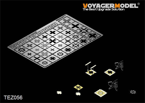 Voyager Model TEZ056 1/35 WWII German Tank Stencil Template 3 (General Purpose)
