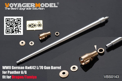 Voyager Model VBS0143 1/35 WWII German KwK42 L/70 Metal Barrel Set for Panther Ausf. A/G (Universal)