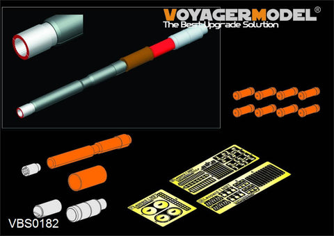 Voyager Model VBS0182 1/35 Modern German L7A3 105mm Metal Gun Barrel & Smoke Discharger Set (for Leopard 1 / Universal)