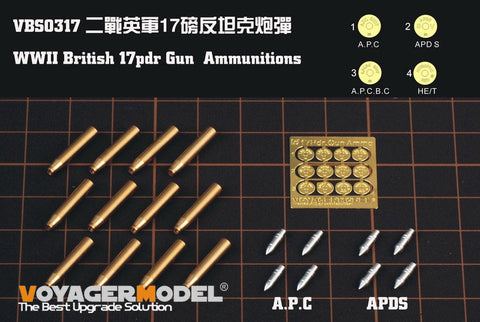 Voyager Model VBS0317 1/35 WWII British 17-Pounder Gun Ammunition (General Purpose)