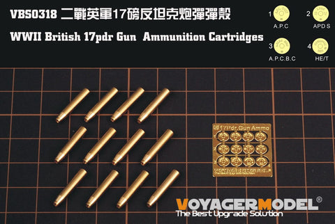 Voyager Model VBS0318 1/35 WWII British 17-Pounder Gun Ammunition Cartridge (General Purpose)