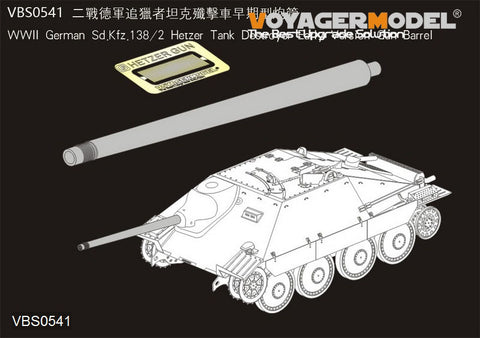 Voyager Model VBS0541 1/35 WWII German Army Sd.Kfz.138/2 Hetzer Tank Destroyer Early-Type Gun Barrel (Universal)