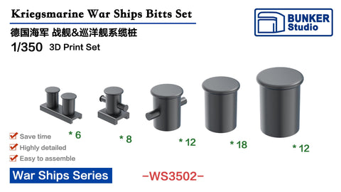 Bunker Studio WS3502 1/350 DKM Warships Bitts Set