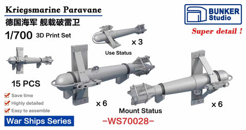 Bunker Studio WS70028 1/700 DKM Paravane Set