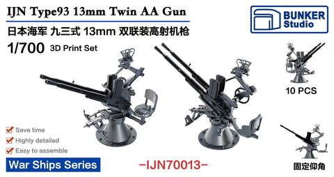 Bunker Studio IJN70013 1/700 IJN Type93 13mm AA Gun