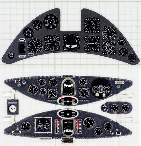 Yahu Models YMA3204 1/32 Fiat G.50 Instrument Panel (for Special Hobby)