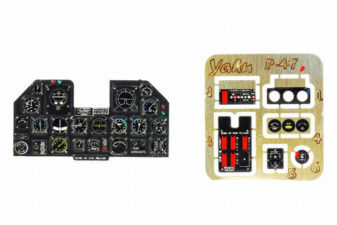Yahu Models YMA3223 1/32 P-47D Thunderbolt Late-Model Instrument Panel (for Hasegawa)