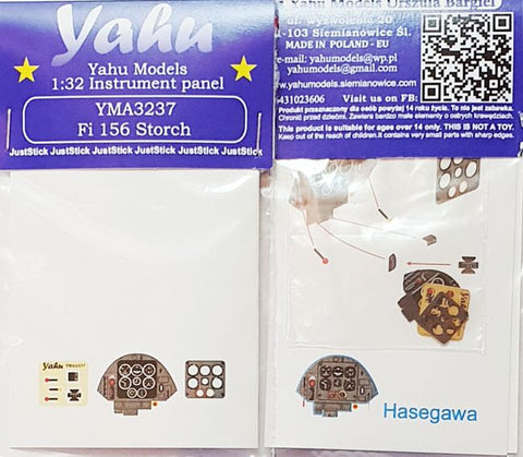 Yahu Models YMA3237 1/32 Fieseler Fi 156 Storch Instrument Panel (for Hasegawa)
