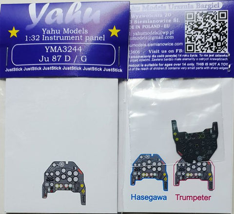 Yahu Models YMA3244 1/32 Junkers Ju-87D/G Stuka Instrument Panel (for Hasegawa)