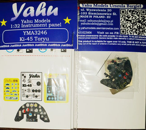 Yahu Models YMA3246 1/32 Ki-45 Instrument Panel (for Zoukei-Mura)