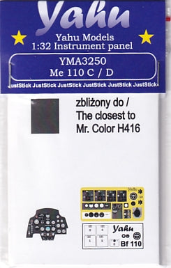 Yahu Models YMA3250 1/32 Messerschmitt Bf 110 C/D Instrument Panel (for Cyber-Hobby)