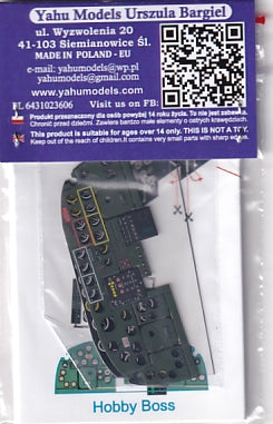 Yahu Models YMA3251 1/32 B-24J Liberator Instrument Panel (for HobbyBoss)