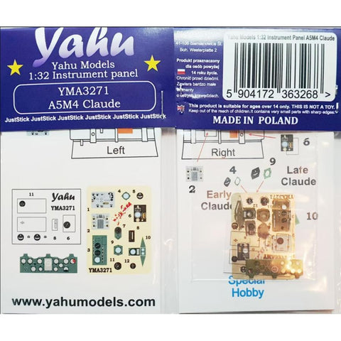 Yahu Models YMA3271 1/32 A5M4 Type 96 Model 4 Carrier-Based Fighter (Mitsubishi Green) (for Special Hobby)
