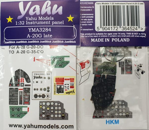 Yahu Models YMA3284 1/32 A-20G (Late Model) Instrument Panel