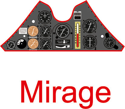Yahu Models YMA4801 1/48 P.11 c Instrument Panel (for Mirage)