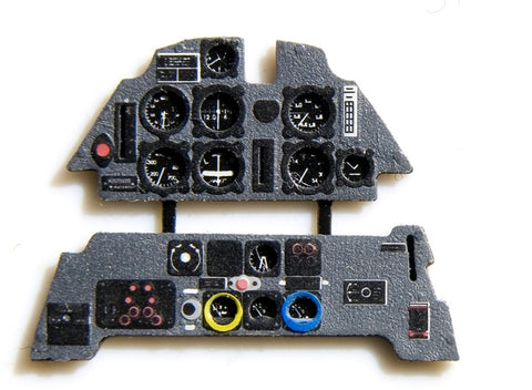 Yahu Models YMA4802 1/48 Messerschmitt Me-109E Instrument Panel (for Eduard)