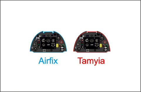 Yahu Models YMA4803 1/48 Spitfire Mk. Vb Late Version Instrument Panel (for Airfix)