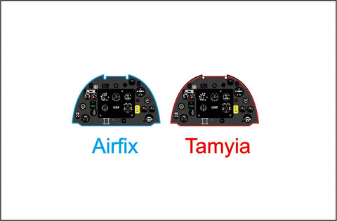 Yahu Models YMA4804 1/48 Spitfire Mk. Vb Early Version Instrument Panel (for Airfix)