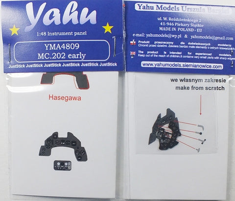 Yahu Models YMA4809 1/48 MC.202 Early Version Instrument Panel (for Hasegawa)