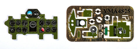 Yahu Models YMA4825 1/48 A6M2 (Mitsubishi Color) Instrument Panel (for Tamiya)