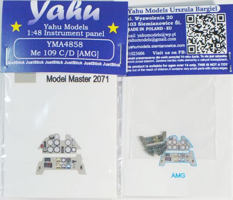 Yahu Models YMA4858 1/48 Messerschmitt Me-109 C-D Instrument Panel (for AMG)