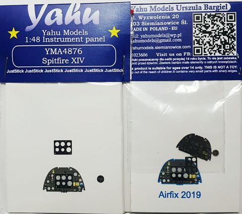 Yahu Models YMA4876 1/48 Spitfire XIV Instrument Panel (for Airfix)