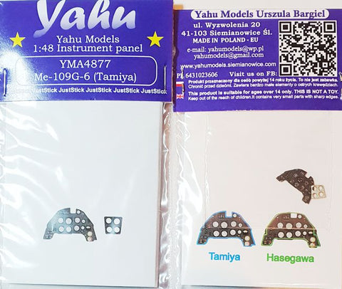 Yahu Models YMA4877 1/48 Messerschmitt Me-109G-6 Instrument Panel (for Tamiya)