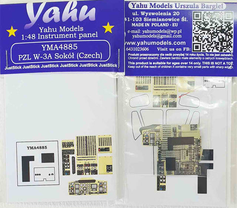 Yahu Models YMA4885 1/48 PZL W-3 Sokół (Czech) Instrument Panel (for Answer kit)