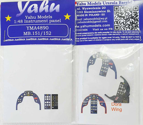 Yahu Models YMA4890 1/48 MB.152 Instrument Panel (for Dora Wings)