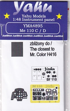 Yahu Models YMA4895 1/48 Messerschmitt 110 C/D Instrument Panel (for Cyber-Hobby)