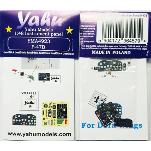 Yahu Models YMA4923 1/48 P-47B Instrument Panel (for Drawings)