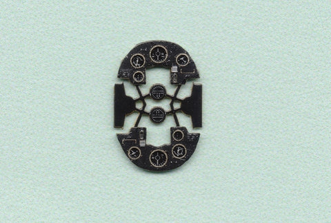 Yahu Models YMA7211 1/72 Tiger Moth (Black) Instrument Panel (for Airfix)