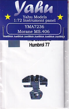 Yahu Models YMA7236 1/72 Morane-Saulnier M.S.406 Instrument Panel (for RS Models / Heller)