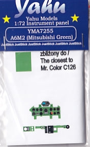 Yahu Models YMA7255 1/72 A6M2 Zero Model 21 Instrument Panel (for Tamiya / Hasegawa / Airfix / Fine Molds)