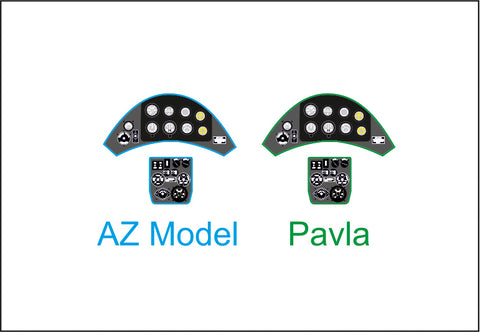 Yahu Models YMA7279 1/72 P-26 Peashooter Instrument Panel (for Pavla / AZ Model)