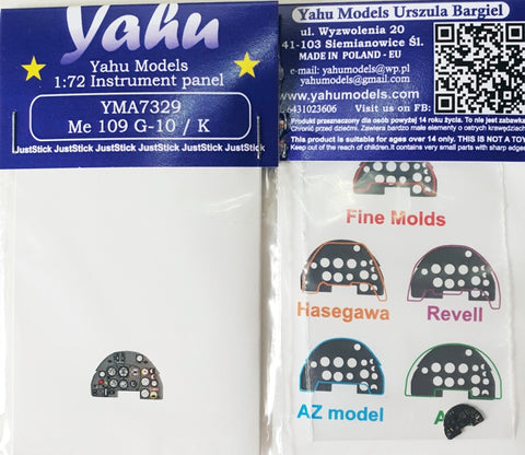 Yahu Models YMA7329 1/72 Messerschmitt Me-109G-10 & K (for AZ Model/Fine Molds/Revell)