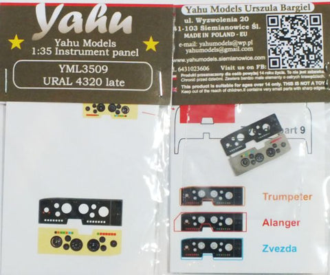 Yahu Models YML3509 1/35 Ural-4320 Late-Type Instrument Panel (for Zvezda / Trumpeter / Alanger)