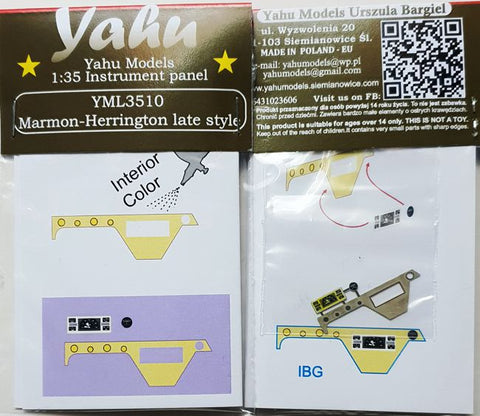 Yahu Models YML3510 1/35 Marmon-Herrington Armoured Car Instrument Panel (for IBG)
