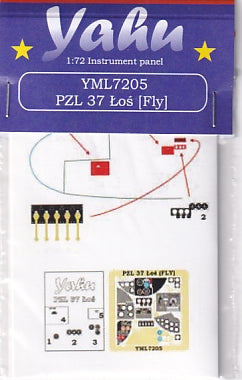 Yahu Models YML7205 1/72 PZL.37 Łoś Instrument Panel (for flying models)