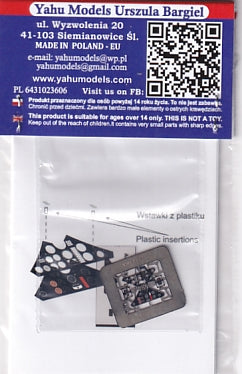 Yahu Models YML7212 1/72 PZL P.11c Instrument Panel (for Azur / Heller / PZW)