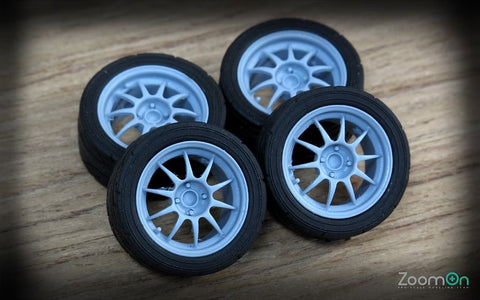 ZoomOn ZR026 1/24 16-inch Enkei ES Tarmac Racing Wheel Set