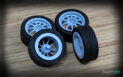 ZoomOn ZR026 1/24 16-inch Enkei ES Tarmac Racing Wheel Set