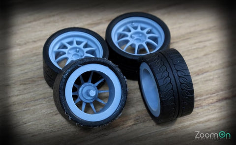 ZoomOn ZR027 1/24 17-inch Enkei ES Tarmac Racing Wheel Set