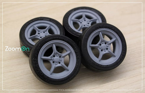 ZoomOn ZR050 1/24 15-inch Mugen RNR Wheel Set
