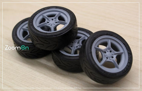 ZoomOn ZR050 1/24 15-inch Mugen RNR Wheel Set