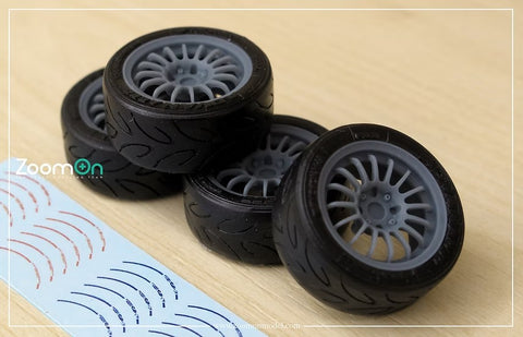 ZoomOn ZR107 1/24 15-inch Sprint Hart CPF Wheel Set