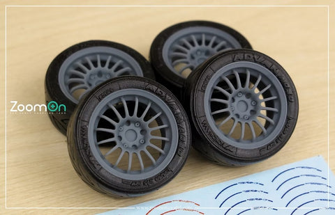 ZoomOn ZR107 1/24 16-inch Sprint Hart CPF Wheel Set
